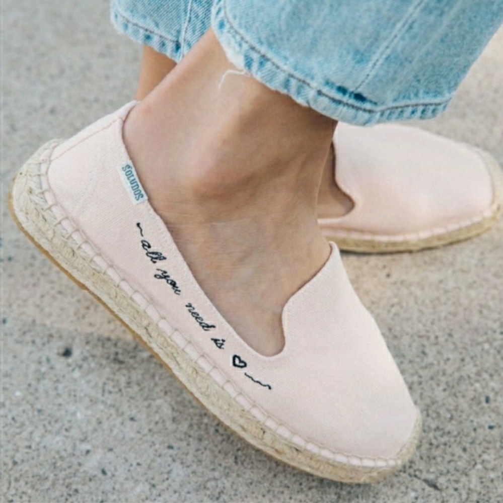 Soludos All You Need Smoking Slipper Pink Flats 8